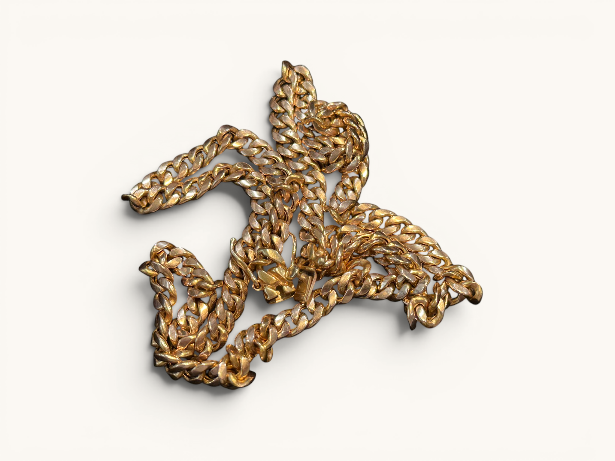 10K Gold Semi-Solid Cuban Link Chain Necklace 7