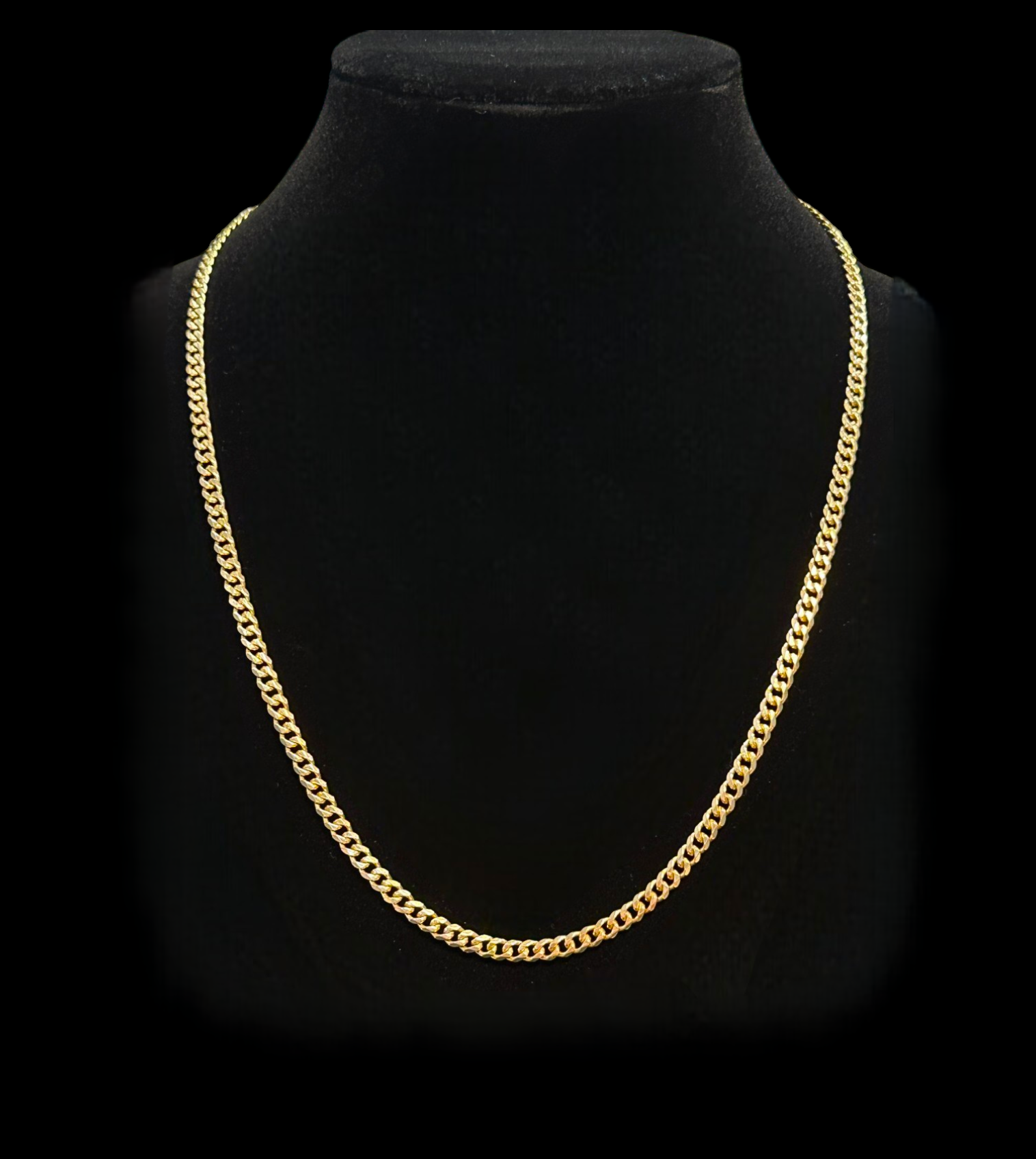 Heavy Solid 14K Gold Diamond Cut Cuban Link Chain Necklace