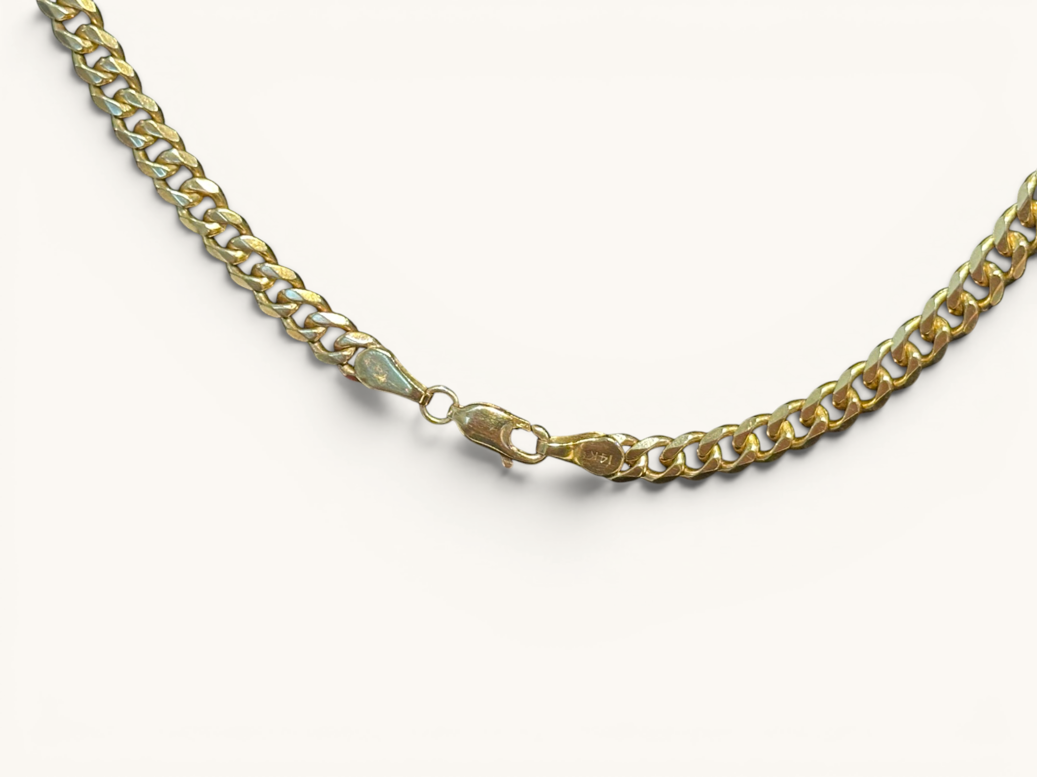 Heavy Solid 14K Gold Diamond Cut Cuban Link Chain Necklace 5