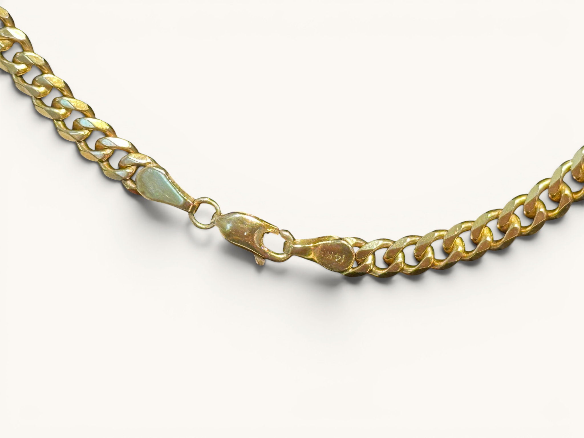 Heavy Solid 14K Gold Diamond Cut Cuban Link Chain Necklace 6