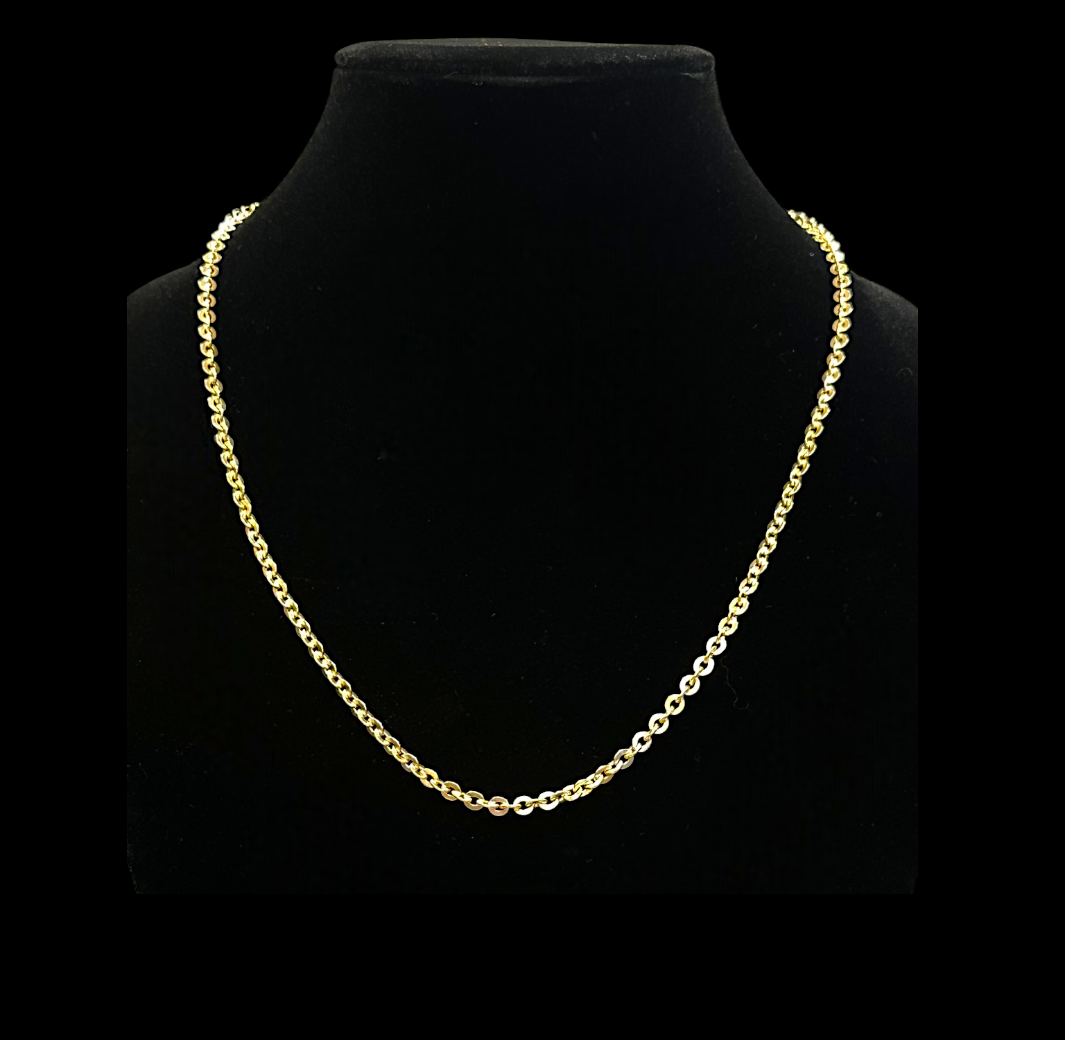 Vintage 14K Gold Oval Link Chain Necklace