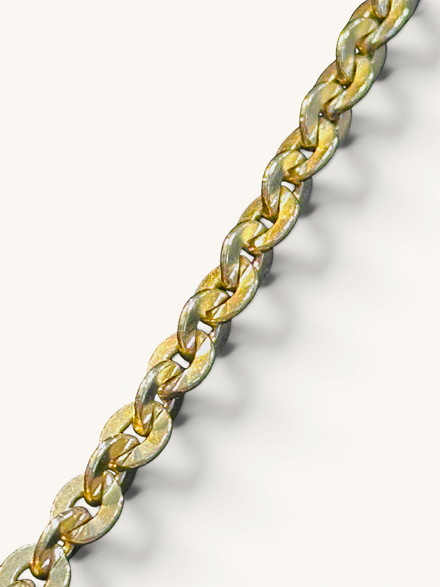 Vintage 14K Gold Oval Link Chain Necklace 3