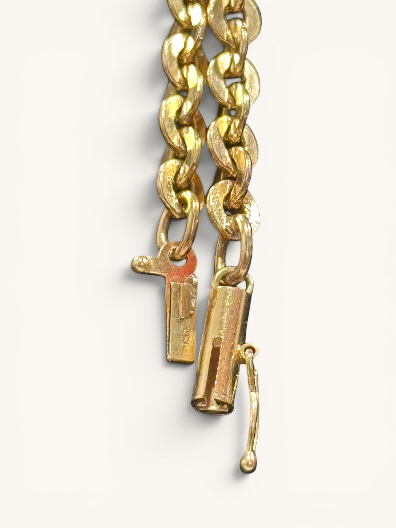 Vintage 14K Gold Oval Link Chain Necklace 5