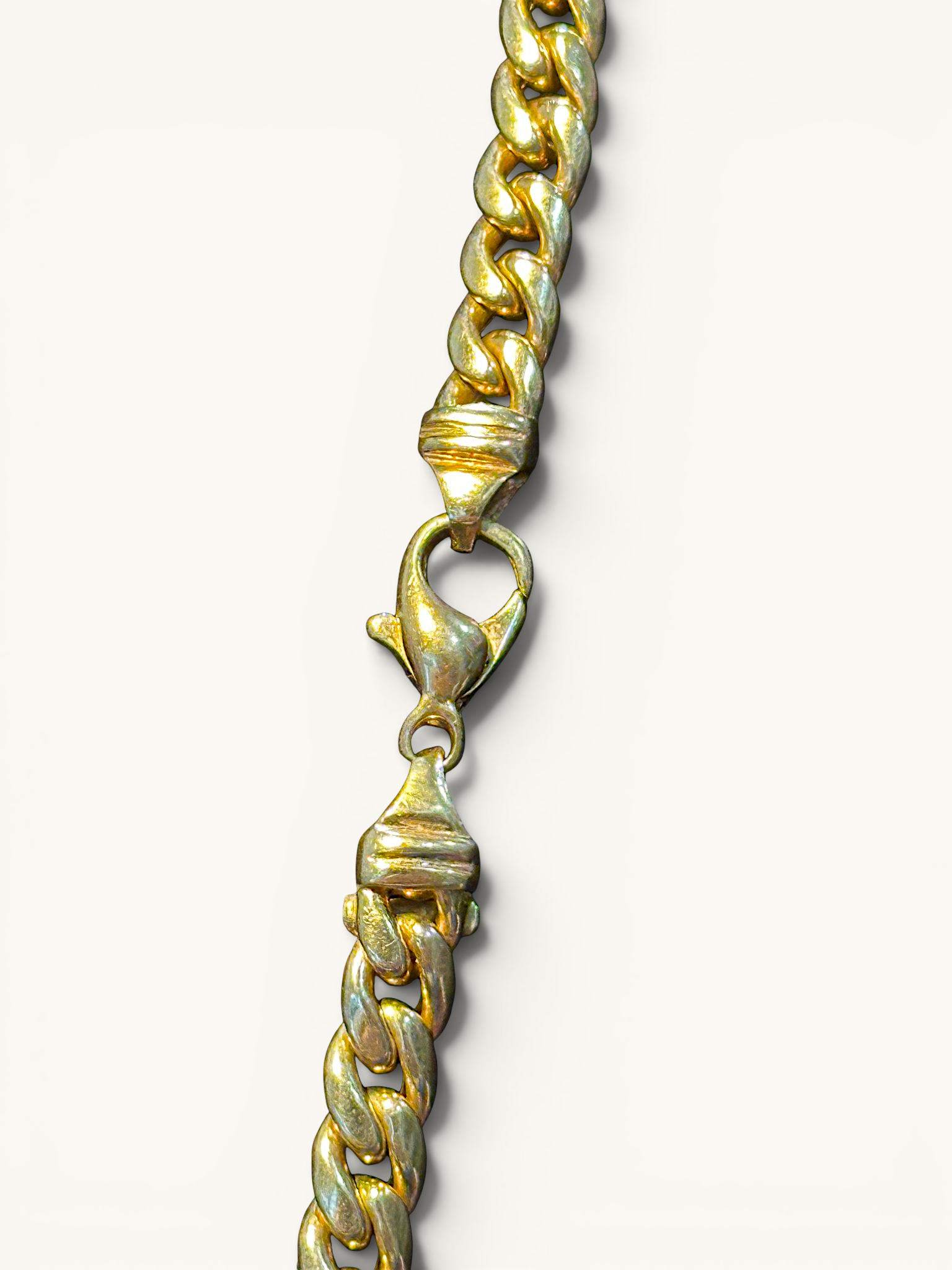 Italian 14K Two-Tone Cuban Link & Ring Station Necklace 4