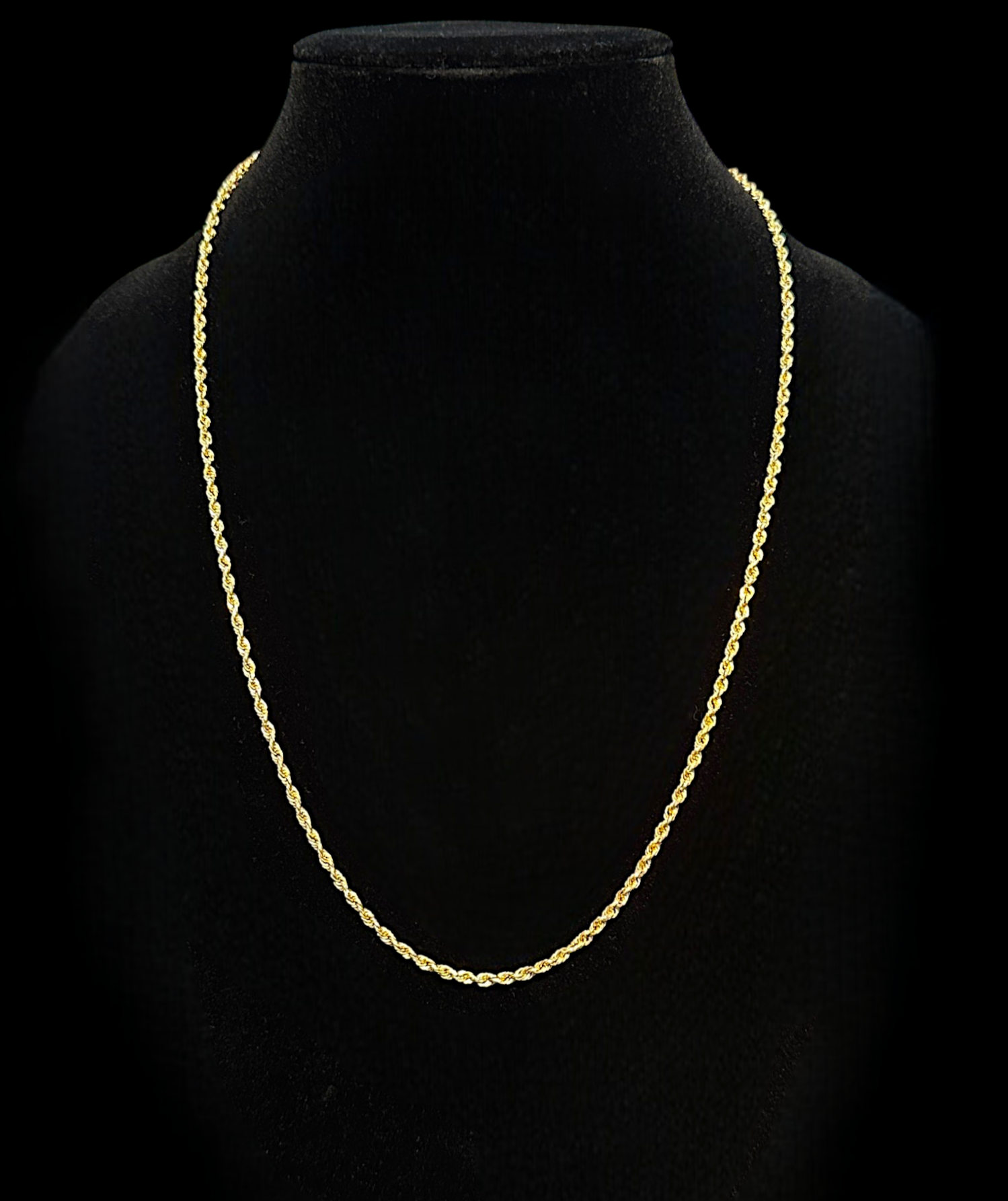 14K Gold Rope Chain Necklace