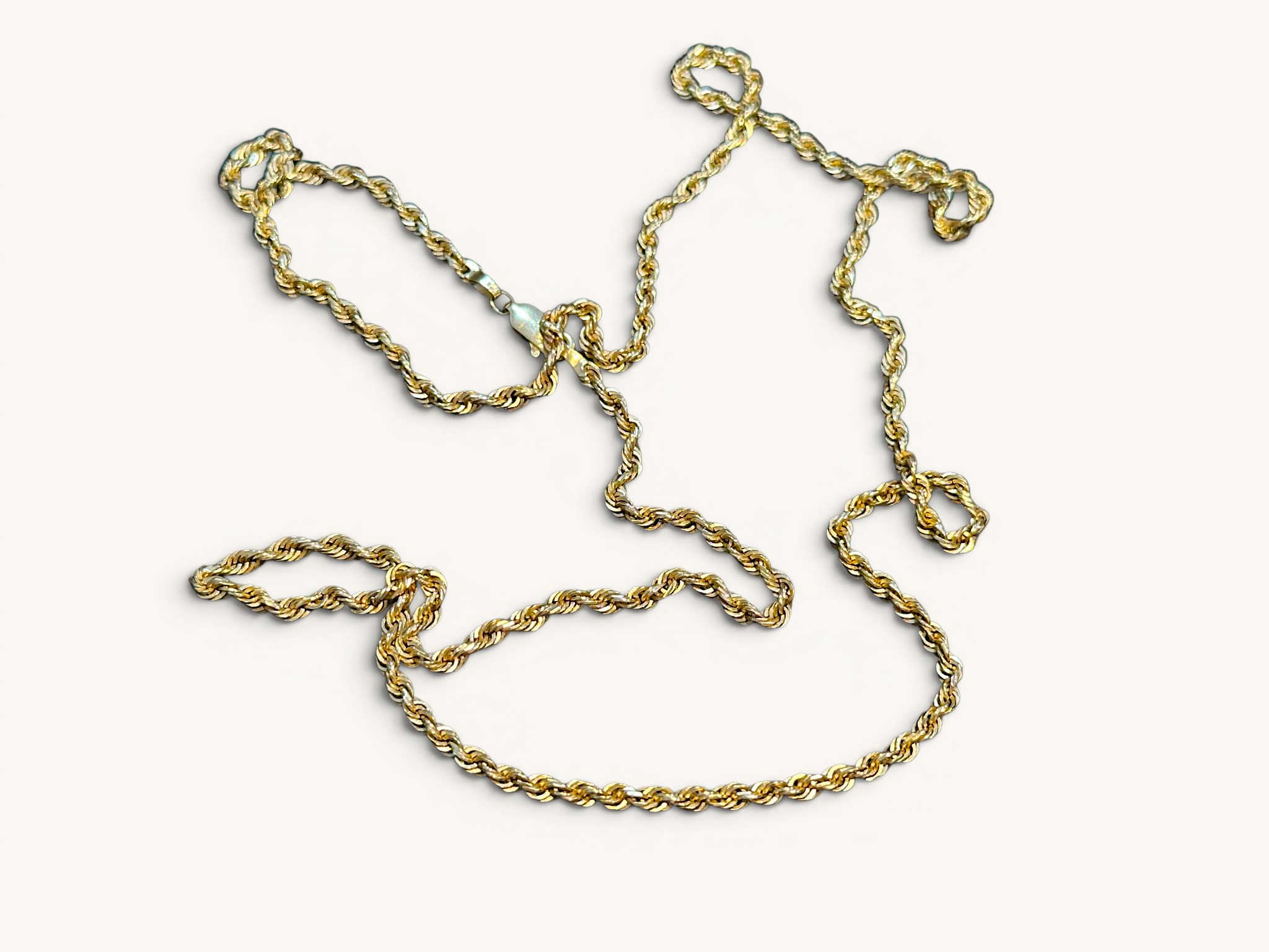 14K Gold Rope Chain Necklace 4
