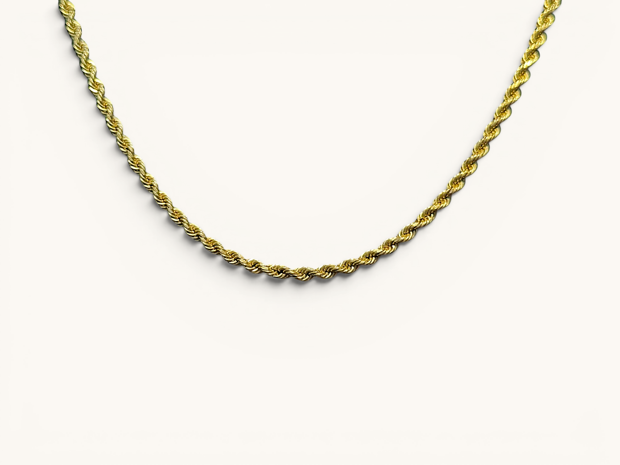 10K Gold Rope Chain Necklace 2